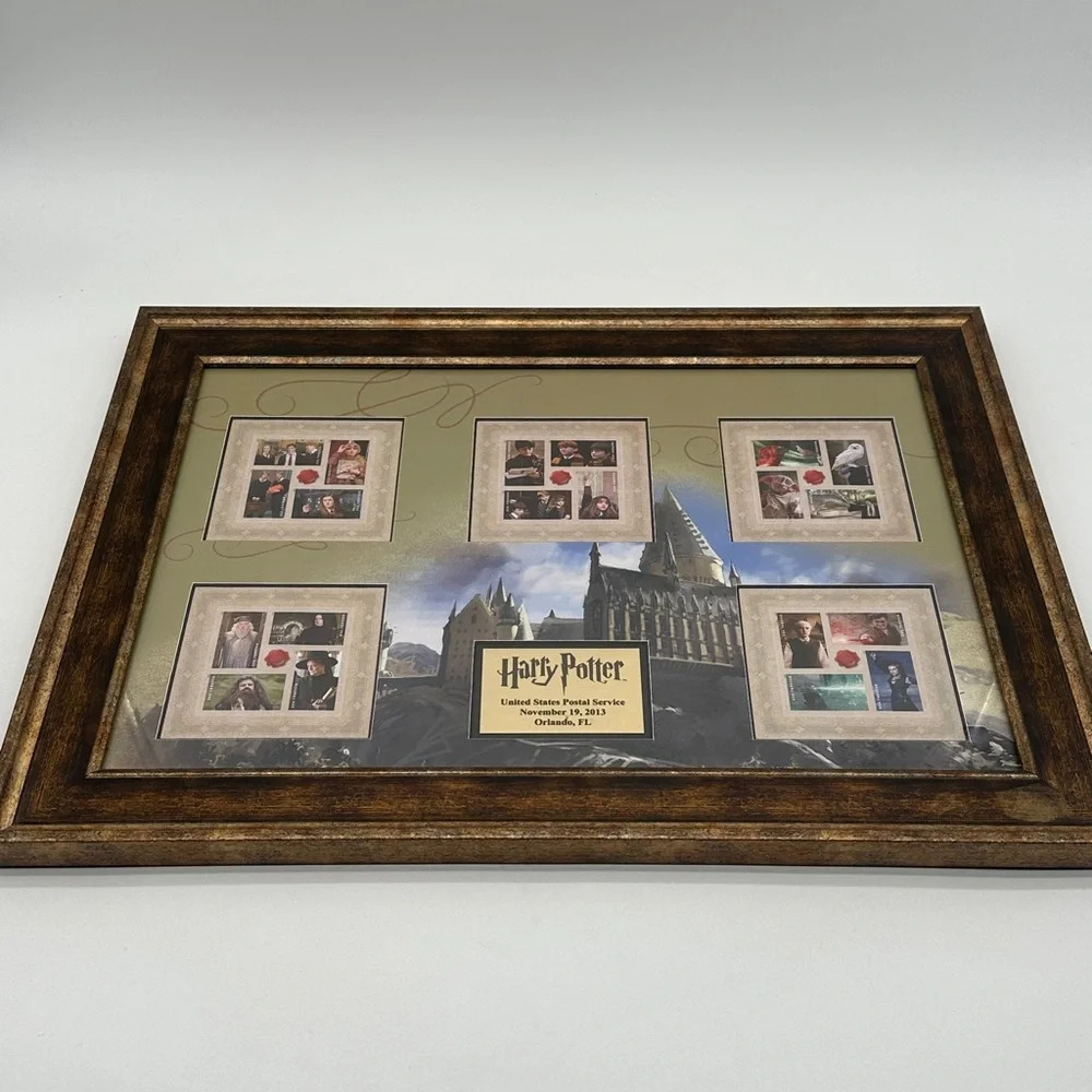 Rare Harry Potter USPS 2013 Rare Framed Collectors Stamp‎ Art Set